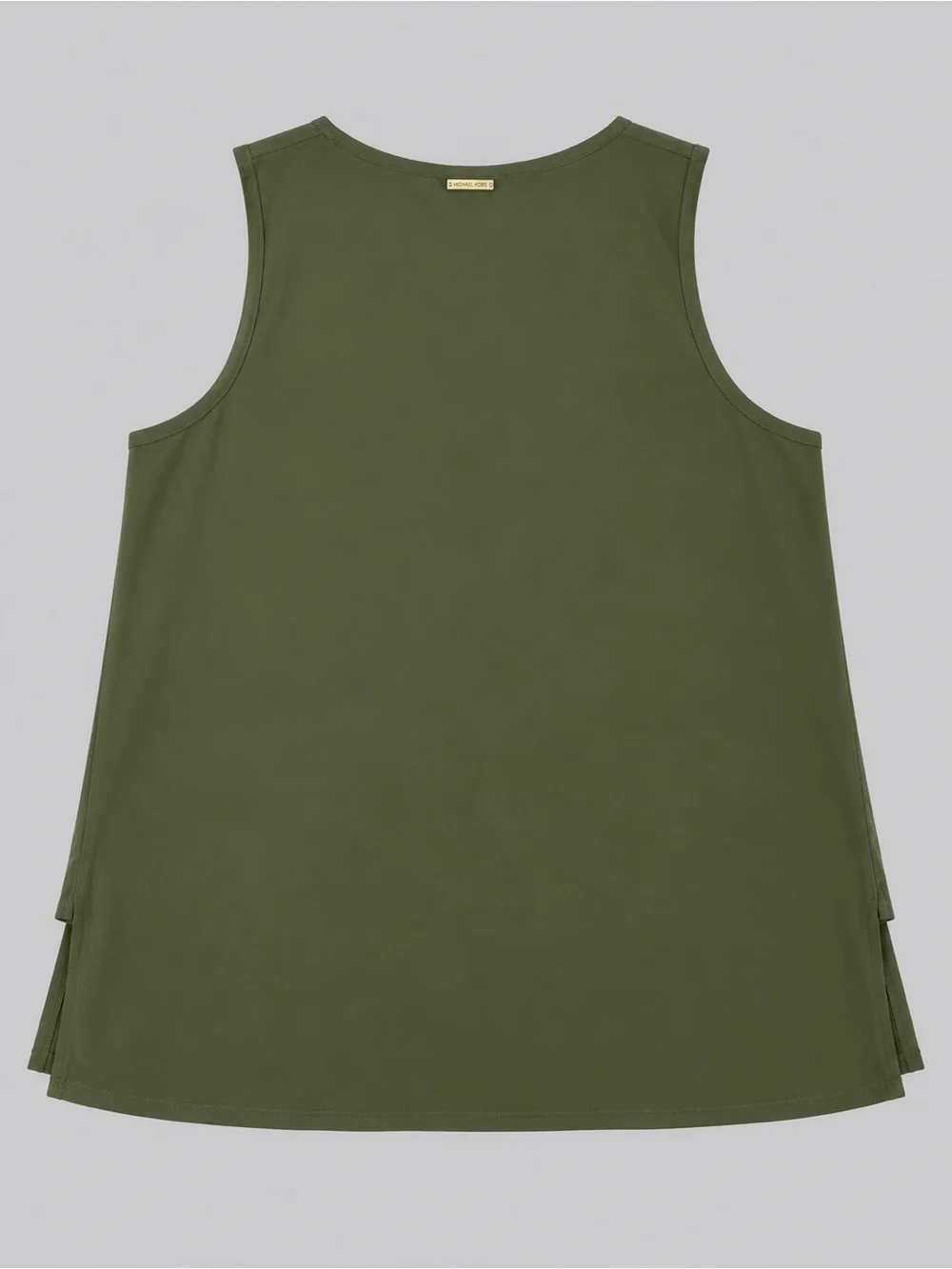 Michael Kors Women's Olive Green Sleeveless V- Neck Tank Top Blouse Size Large